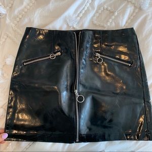 F21 LATEX skirt with zip